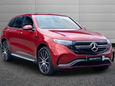 Used Mercedes EQC400 AMG line 300 kW (408 HP) 2023 Hyacinth red SUV
