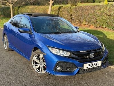 Blue Used 2017 Honda Civic EX Hatchback | £8,490 (Fair price)