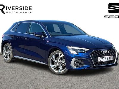Used Audi A3 S-Line 110 HP (80 kW) 2023 Blue Sedan