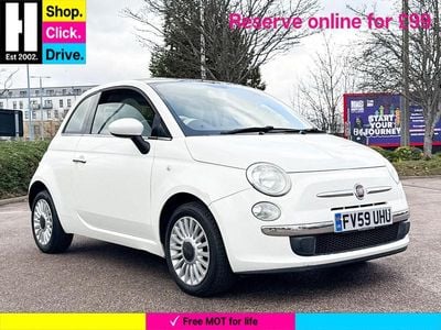 White Used 2009 Fiat 500 Lounge Hatchback | £1,999 (Fair price)