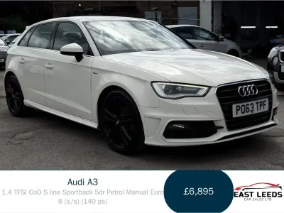 Used Audi A3 Sportback S-Line 140 HP (102 kW) 2013 White Hatchback