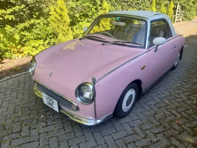 Used Nissan Figaro 76 HP (55 kW) 1991 Pink Cabriolet