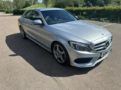 Used Mercedes C220 AMG line 170 HP (125 kW) 2018 Silver Sedan