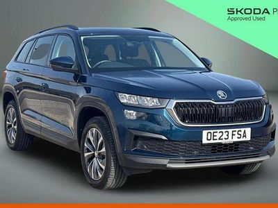 Used Skoda Kodiaq SE Drive 147 HP (108 kW) 2023 Petrol blue metallic SUV
