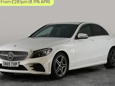 Used Mercedes C200 AMG line 184 HP (135 kW) 2019 White Sedan