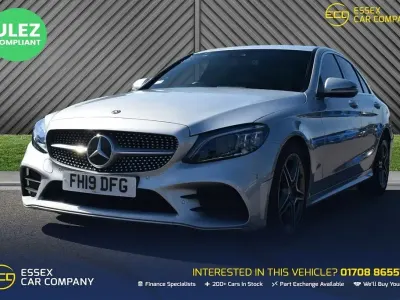 Used Mercedes C220 AMG Line Premium 194 HP (142 kW) 2019 Silver Sedan