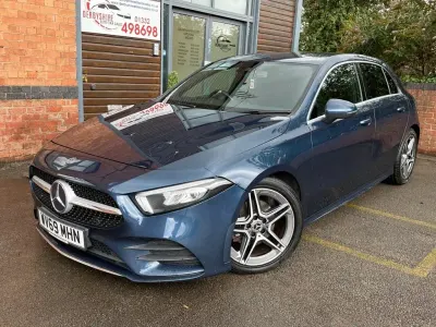 Used Mercedes A200 AMG line 163 HP (119 kW) 2019 Blue Hatchback