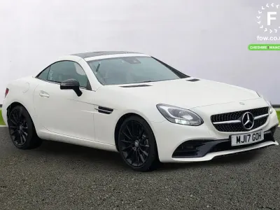 Used Mercedes SLC300 AMG line 2017 White Cabriolet