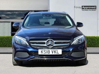 Used Mercedes C220 2018 Blue Estate