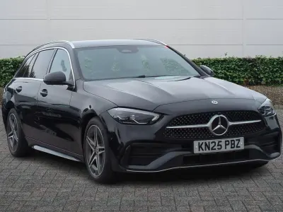 Used Mercedes C200 AMG line 204 HP (150 kW) 2025 Black Estate