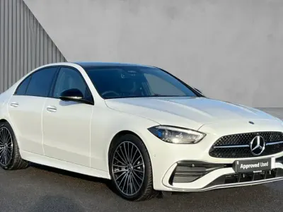 Used Mercedes C200 AMG Line Premium Plus 204 HP (150 kW) 2026 Manufaktur opalite white bright