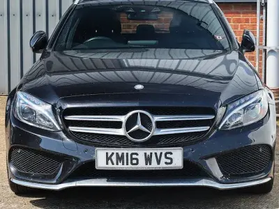 Used Mercedes C220 AMG line 170 HP (125 kW) 2016 Black Estate