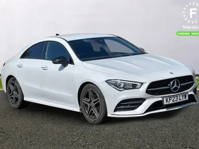 Used Mercedes CLA180 AMG line 136 HP (100 kW) 2022 White Coupe