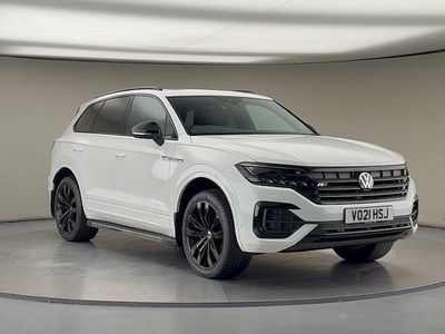 Pure white/pure white Used 2021 VW Touareg Black Edition SUV | £35,200 (Fair price)