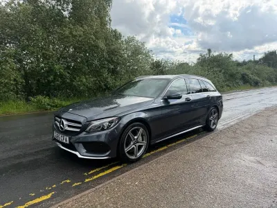 Used Mercedes C250 AMG line 204 HP (150 kW) 2015 Grey Estate