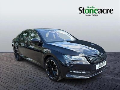 Used Skoda Superb SportlinePlus 214 HP (157 kW) 2021 Black Hatchback