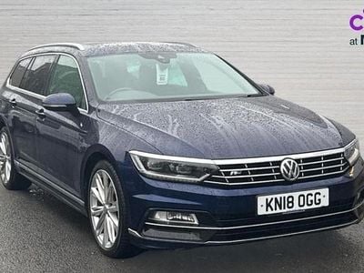 Used VW Passat R-line 220 HP (161 kW) 2018 Blue Estate
