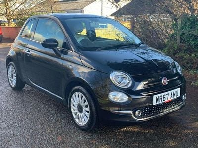 Black Used 2017 Fiat 500 Lounge Hatchback | £6,426 (Fair price)
