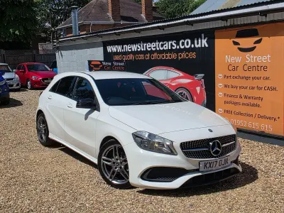 Used Mercedes A160 AMG line 102 HP (75 kW) 2017 White Hatchback