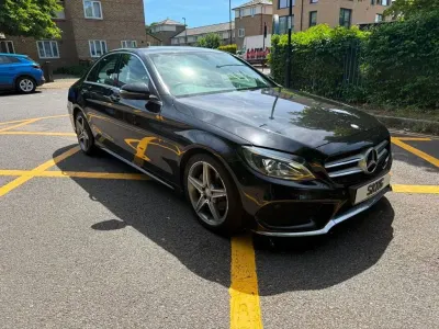 Used Mercedes C200 AMG line 184 HP (135 kW) 2015 Black Sedan