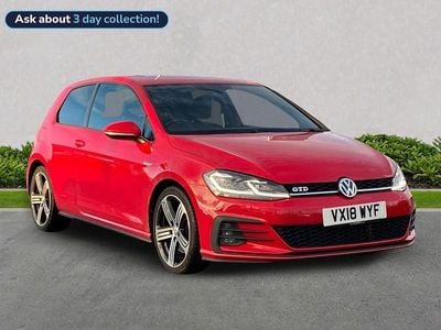 Red Used 2018 VW Golf VII GTD Hatchback | £16,249 (Fair price)
