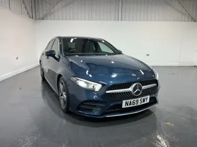 Used Mercedes A220 AMG line 190 HP (139 kW) 2019 Blue Hatchback