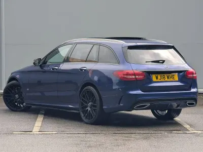 Used Mercedes C220 AMG line 2018 Blue Estate