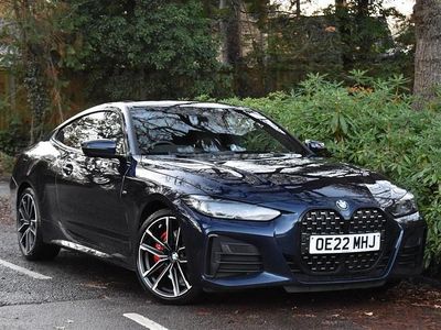 Tanzanite blue metallic with black leather Used 2022 BMW M440 M Sport Sedan | £28,990 (Fair price)