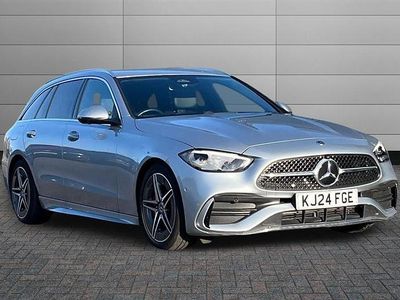 High tech silver Used 2024 Mercedes C200 AMG line Estate | £27,500 (Good price)
