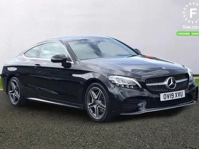 Used Mercedes C200 AMG line 184 HP (135 kW) 2019 Black Coupe