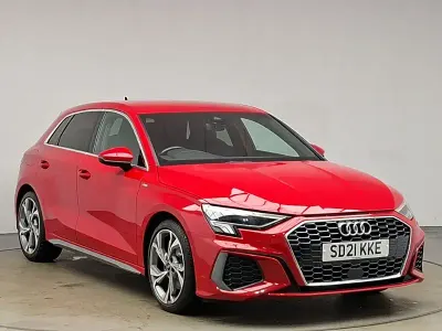 Used Audi A3 S-Line 150 HP (110 kW) 2021 Red Sedan
