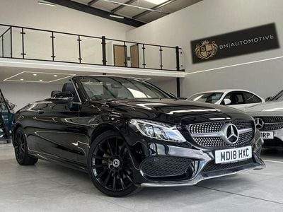 Black Used 2018 Mercedes C200 AMG line Cabriolet | £16,995 (Fair price)