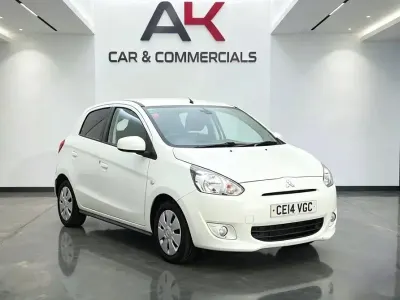 Used Mitsubishi Mirage 2014 White Hatchback