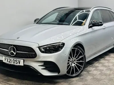 Used Mercedes E220 AMG line 194 HP (142 kW) 2021 Silver Estate