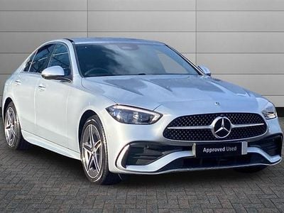 High tech silver Used 2024 Mercedes C300e AMG Line Premium Sedan | £32,690 (Fair price)