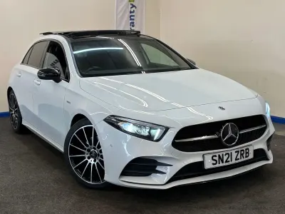 Used Mercedes A200 Exclusive 150 HP (110 kW) 2021 White Hatchback