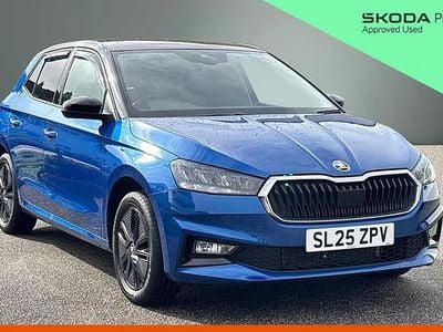 Used Skoda Fabia Design Edition 113 HP (83 kW) 2025 Race blue metallic black magic pearl effect Hatchback