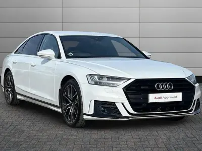 Used Audi A8 Black Edition 282 HP (207 kW) 2020 White Sedan