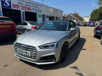 Used Audi A5 Cabriolet S-Line 190 HP (139 kW) 2018 Silver Cabriolet