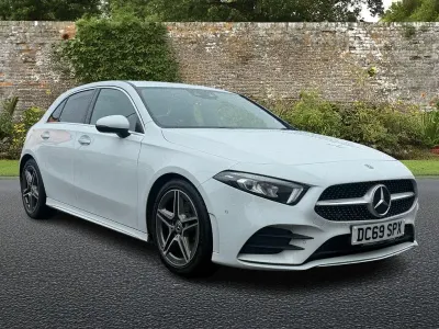 Used Mercedes A190 AMG line 2019 White Hatchback
