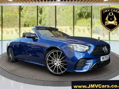 Used Mercedes E220 AMG Line Premium Plus 191 HP (140 kW) 2021 Blue Cabriolet