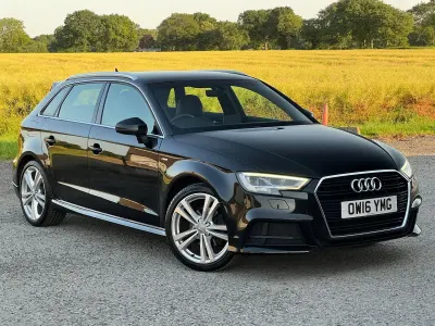 Used Audi A3 Sportback S-Line 2016 Black Hatchback
