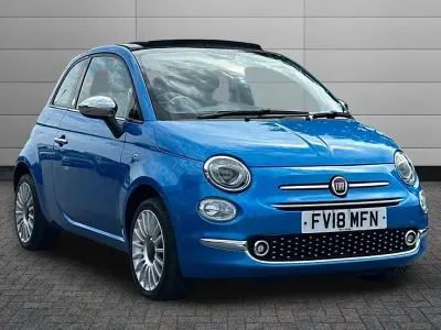 Used Fiat 500C Mirror 69 HP (50 kW) 2018 Blue Cabriolet