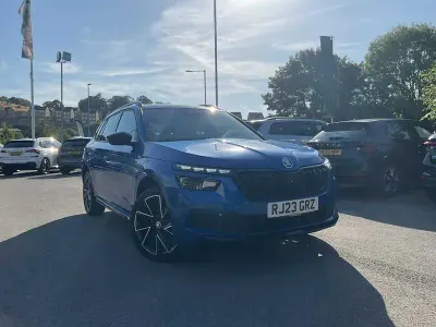 Used Skoda Kamiq Monte Carlo 115 HP (84 kW) 2023 Race blue metallic SUV