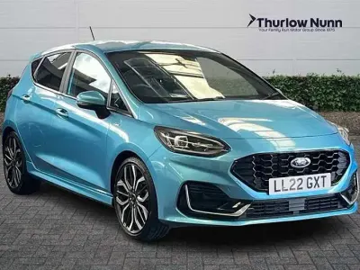 Begagnad Ford Fiesta ST-Line 125 HK (91 kW) 2022 Blå Halvkombi