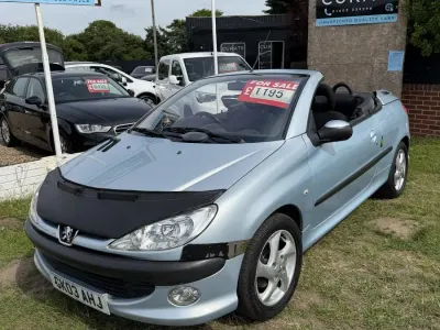 Used Peugeot 206 110 HP (80 kW) 2003 Blue Cabriolet