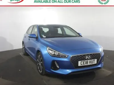 Begagnad Hyundai i30 SE 110 HK (80 kW) 2018 Blå Halvkombi