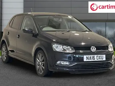 Used VW Polo Design 90 HP (66 kW) 2015 Black Hatchback