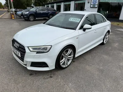 Used Audi A3 S-Line 150 HP (110 kW) 2017 White Sedan