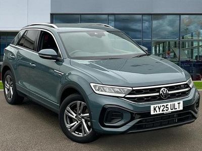 Petrol blue metallic Used 2025 VW T-Roc R-line SUV | £27,427 (Fair price)